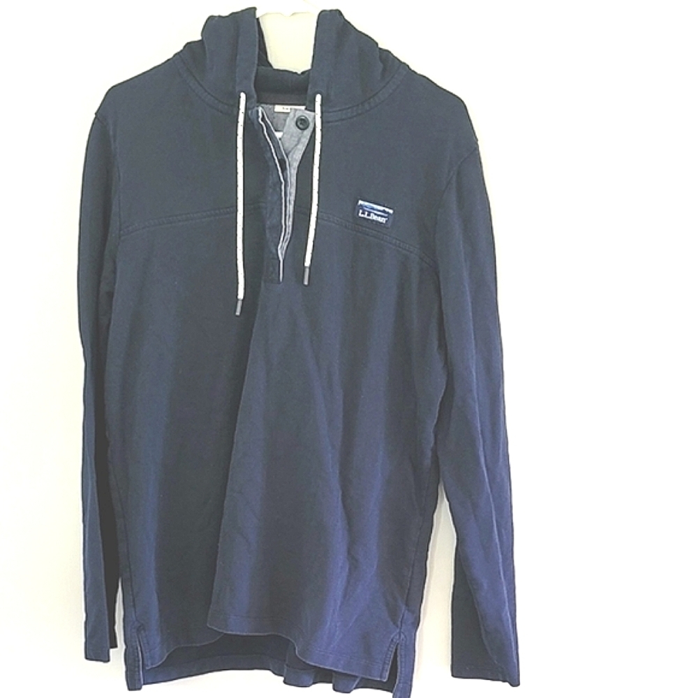 L.L.Bean Women's Pull-Over Cotton Sweatshirt Hoodie Size XL